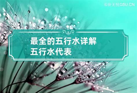 水代表|五行“水”所代表意象解读